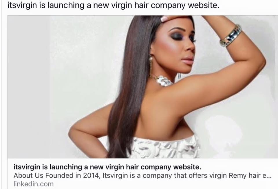 Model showcasing virgin Remy hair extensions